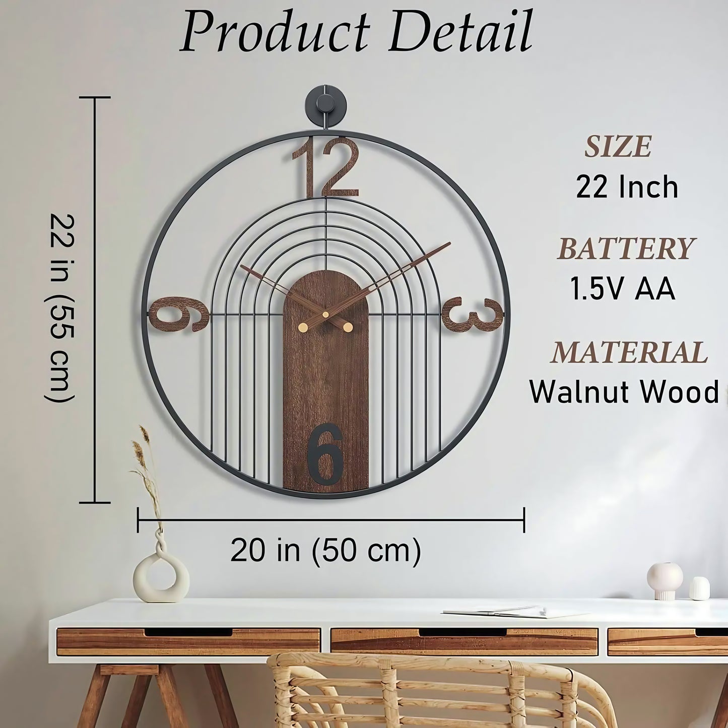 TIMEPORTAL ARC WALL CLOCK