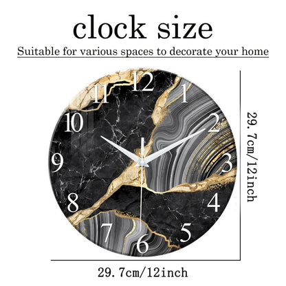 OBSIDIAN MARBLE CLOCK