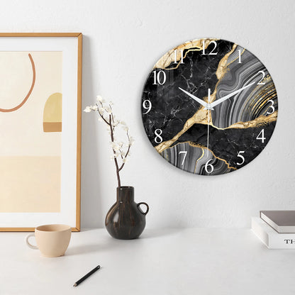 OBSIDIAN MARBLE CLOCK