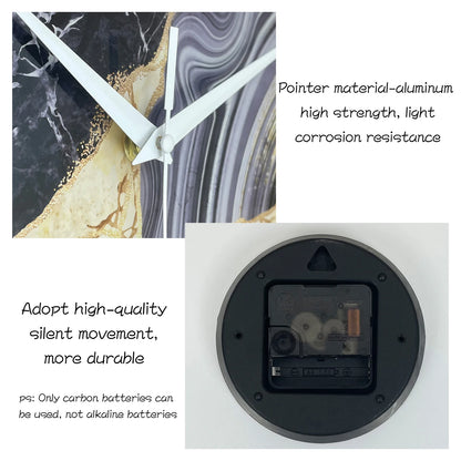 OBSIDIAN MARBLE CLOCK