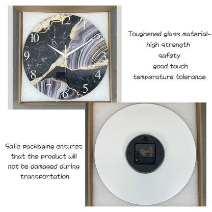 OBSIDIAN MARBLE CLOCK