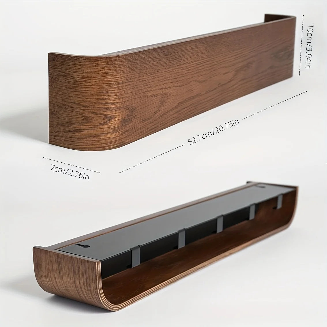 WALNUT FLOW FLOATING SHELF