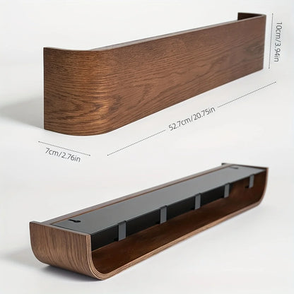 WALNUT FLOW FLOATING SHELF