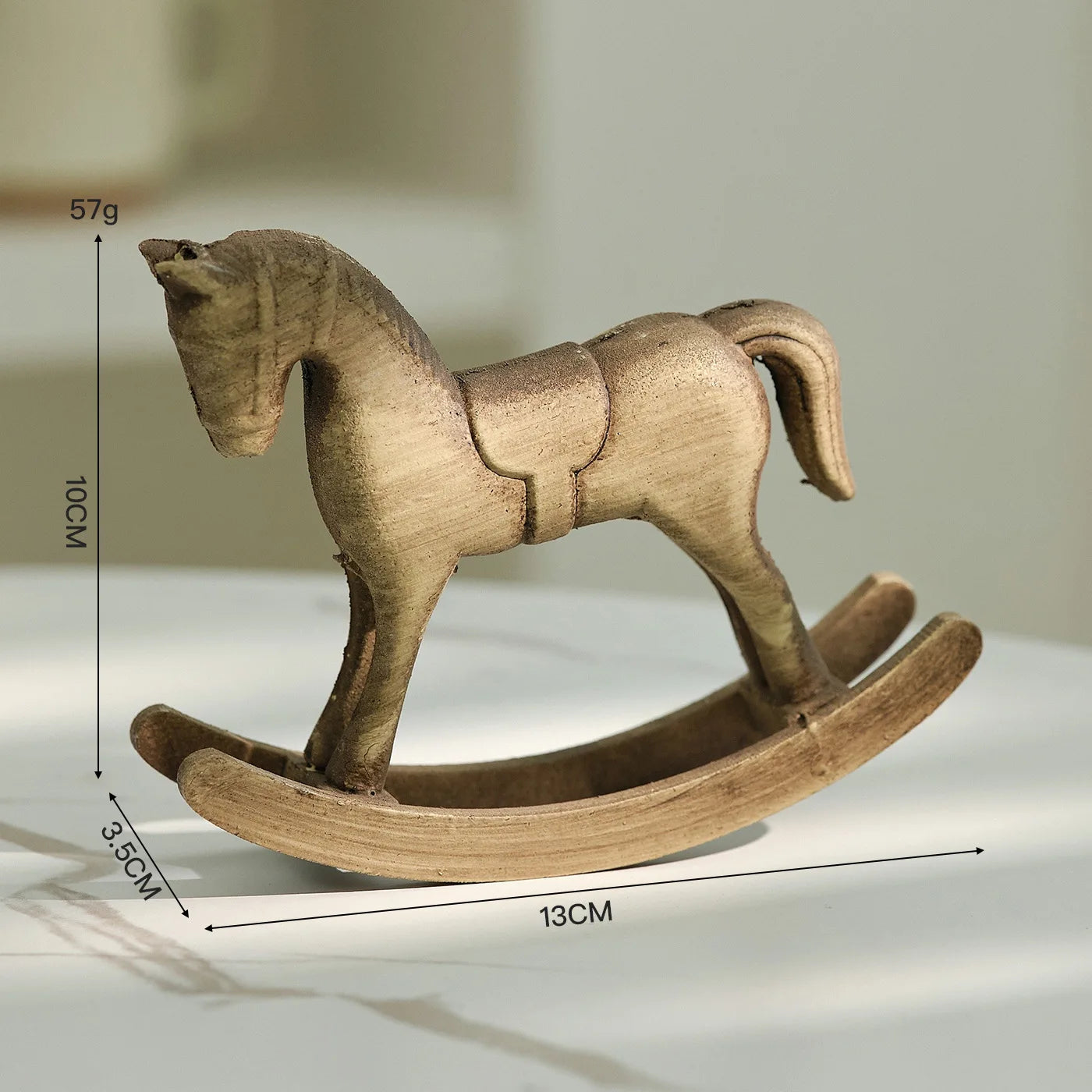NOSTALGIC ROCKING HORSE FIGURINE