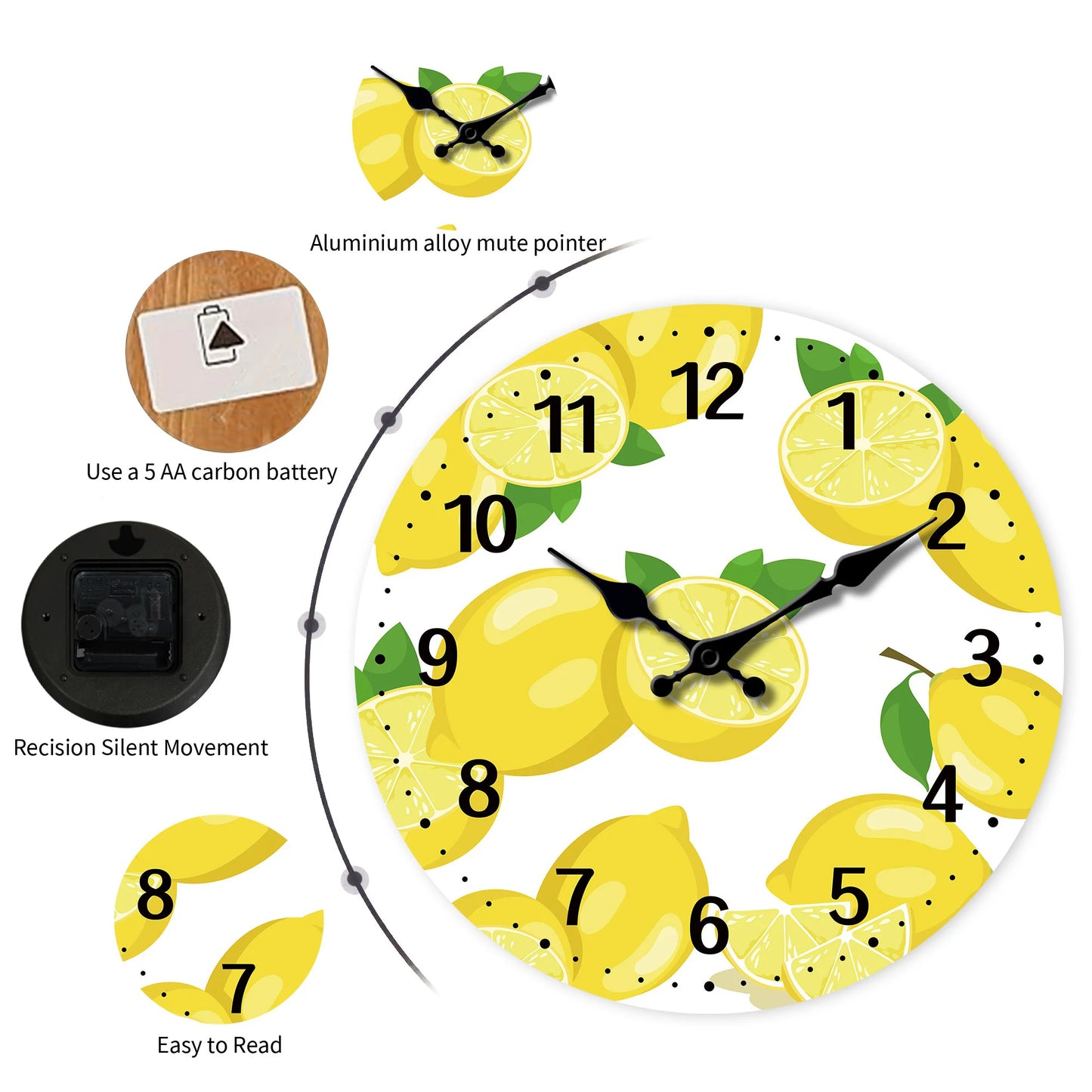 LEMON ZEST WALL CLOCK