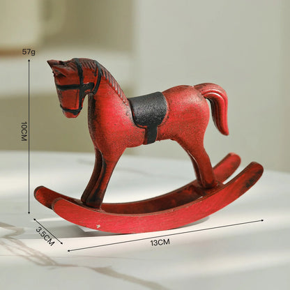 NOSTALGIC ROCKING HORSE FIGURINE