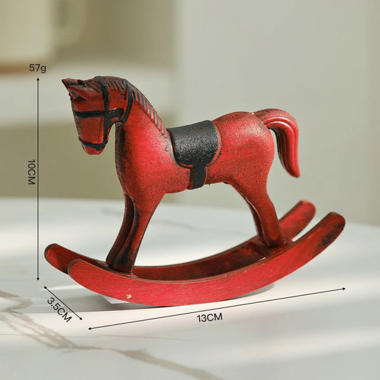 NOSTALGIC ROCKING HORSE FIGURINE