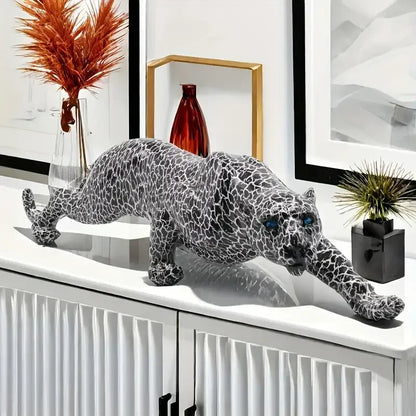 OBSIDIAN PANTHER SCULPTURE
