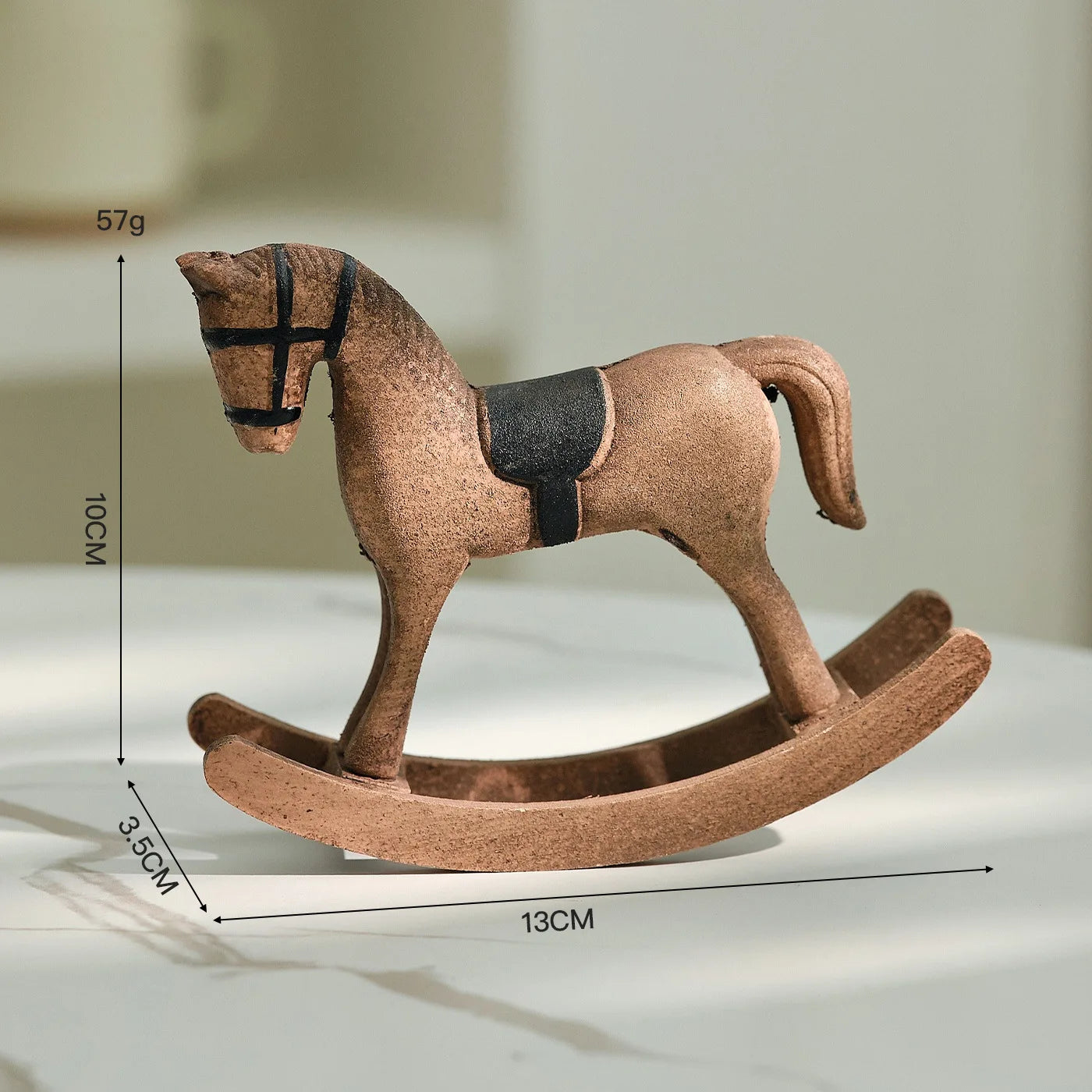 NOSTALGIC ROCKING HORSE FIGURINE