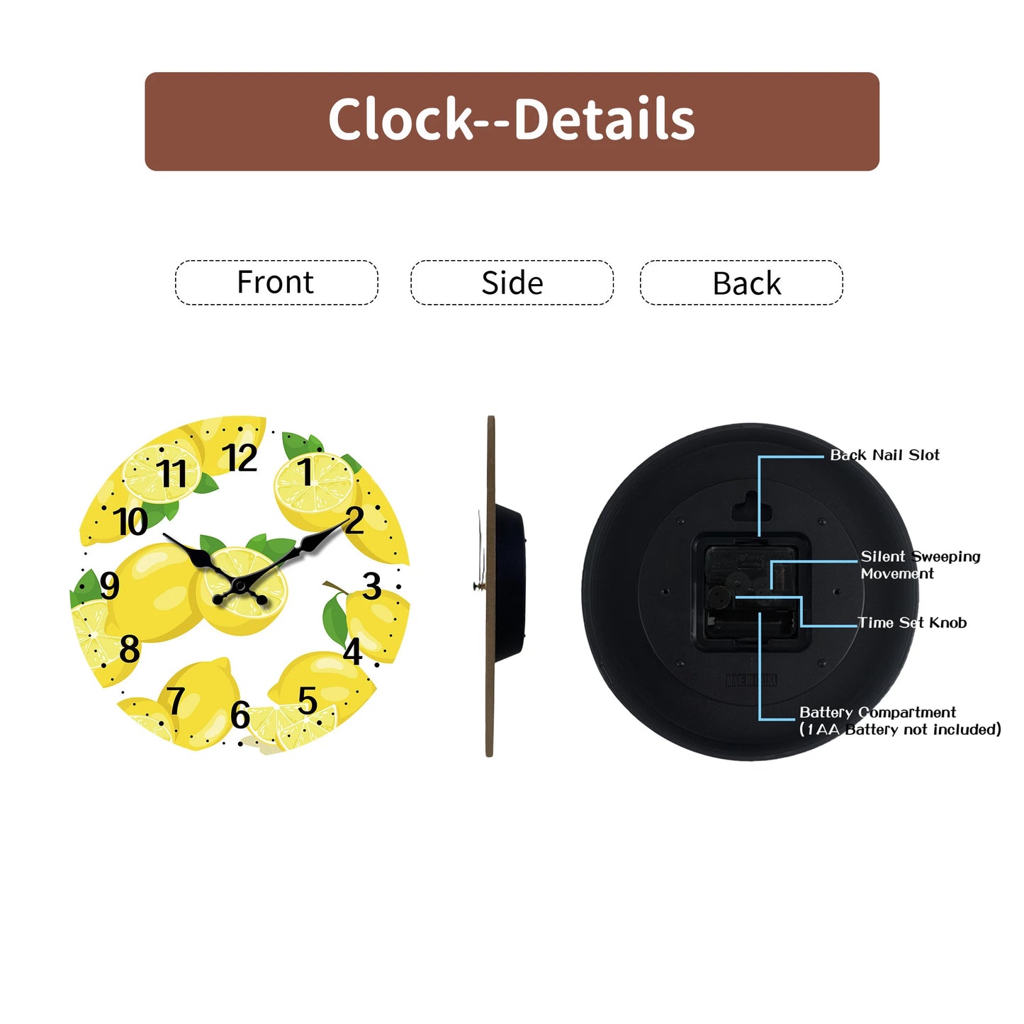 LEMON ZEST WALL CLOCK