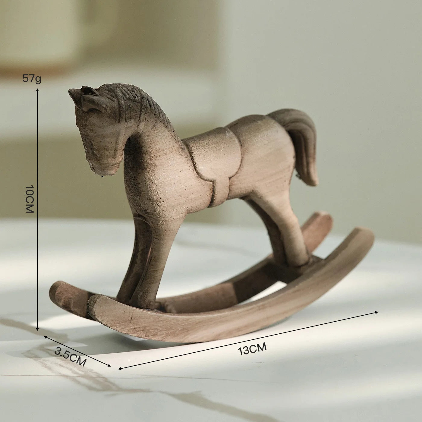 NOSTALGIC ROCKING HORSE FIGURINE