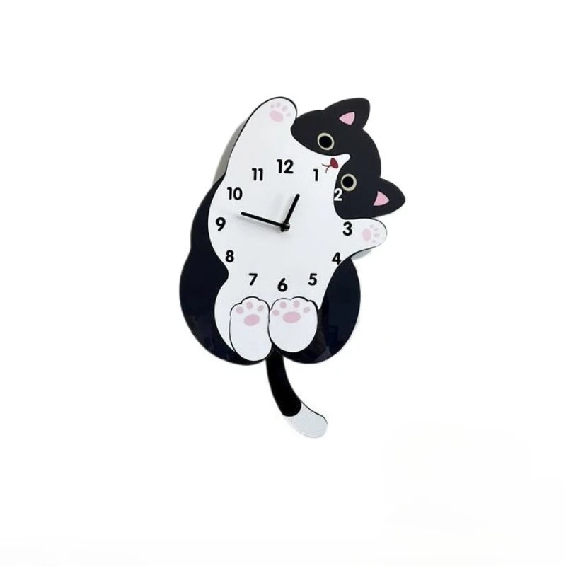 PEEKABOO KITTY SWING CLOCK