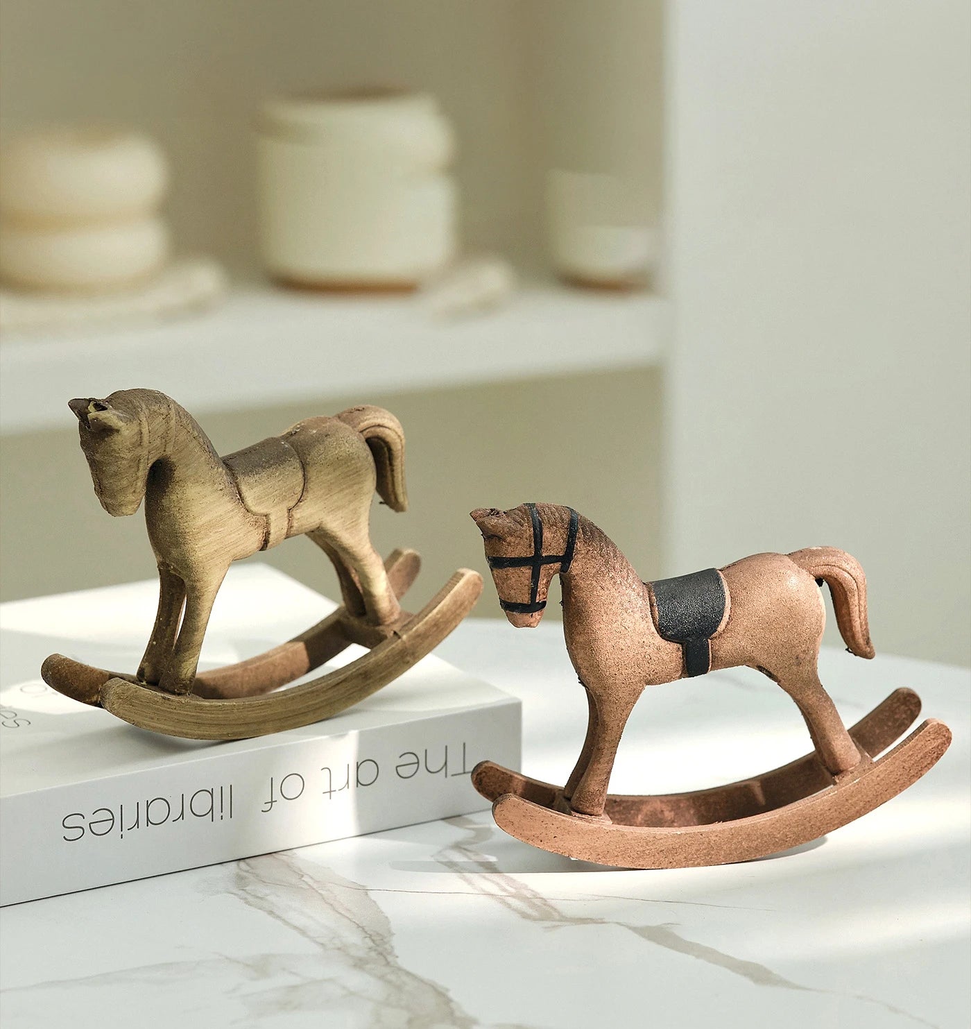 NOSTALGIC ROCKING HORSE FIGURINE
