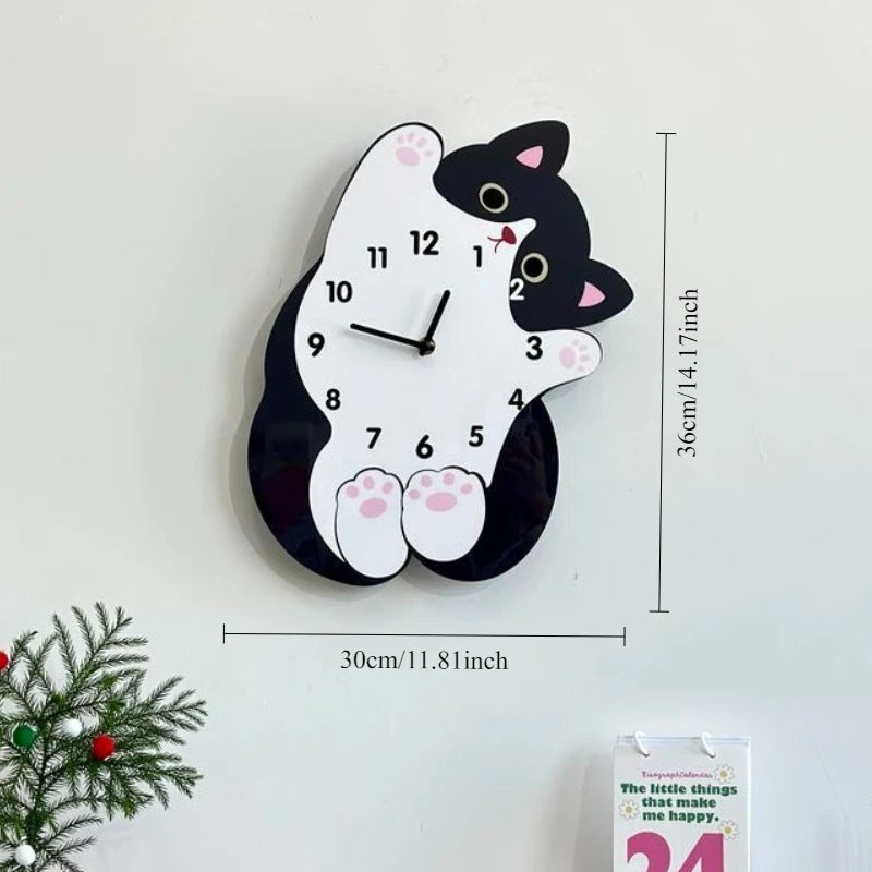 PEEKABOO KITTY SWING CLOCK