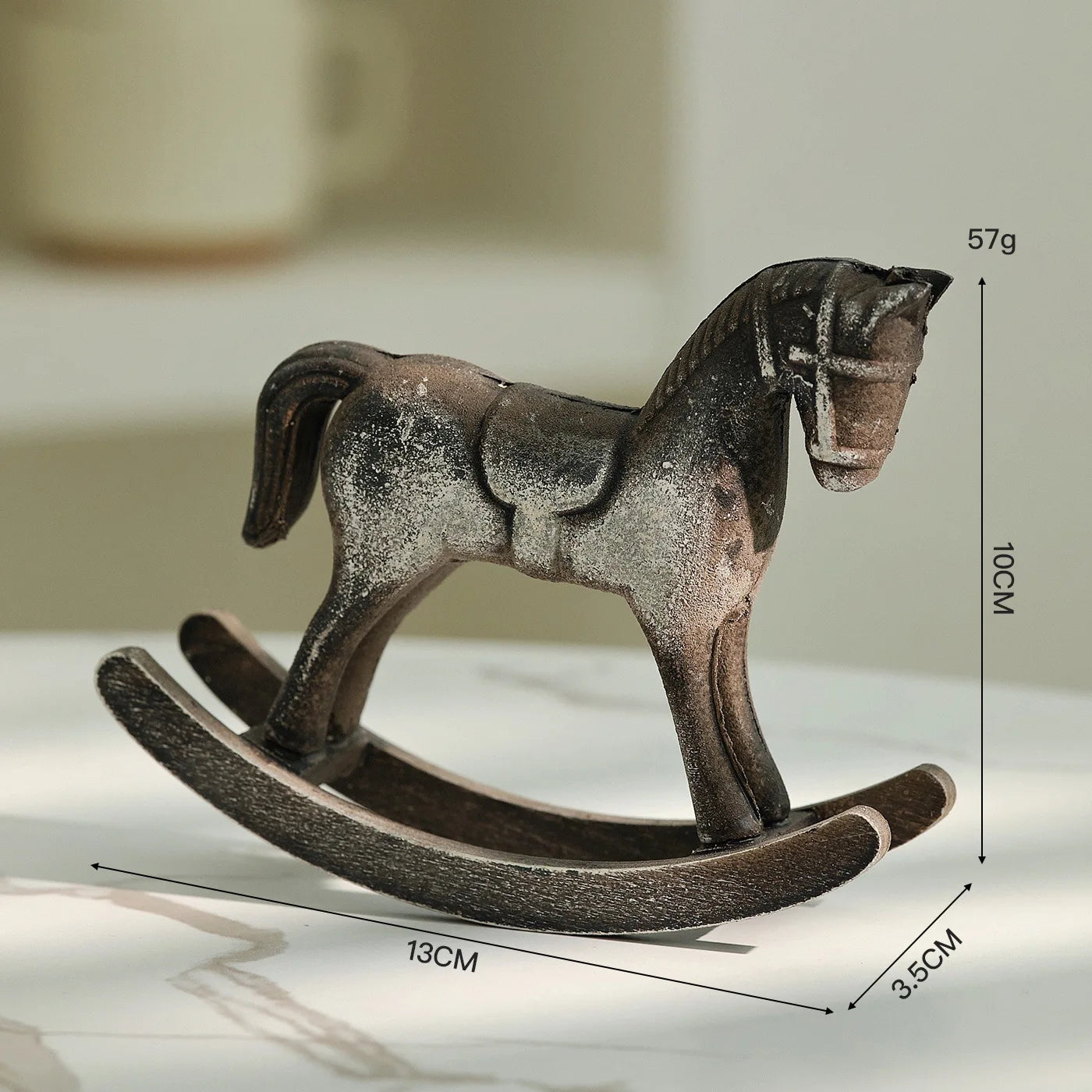 NOSTALGIC ROCKING HORSE FIGURINE