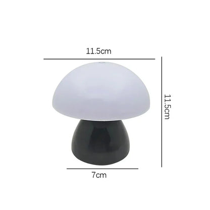 Mushroom-shaped lamp with dimensions labeled on a white background