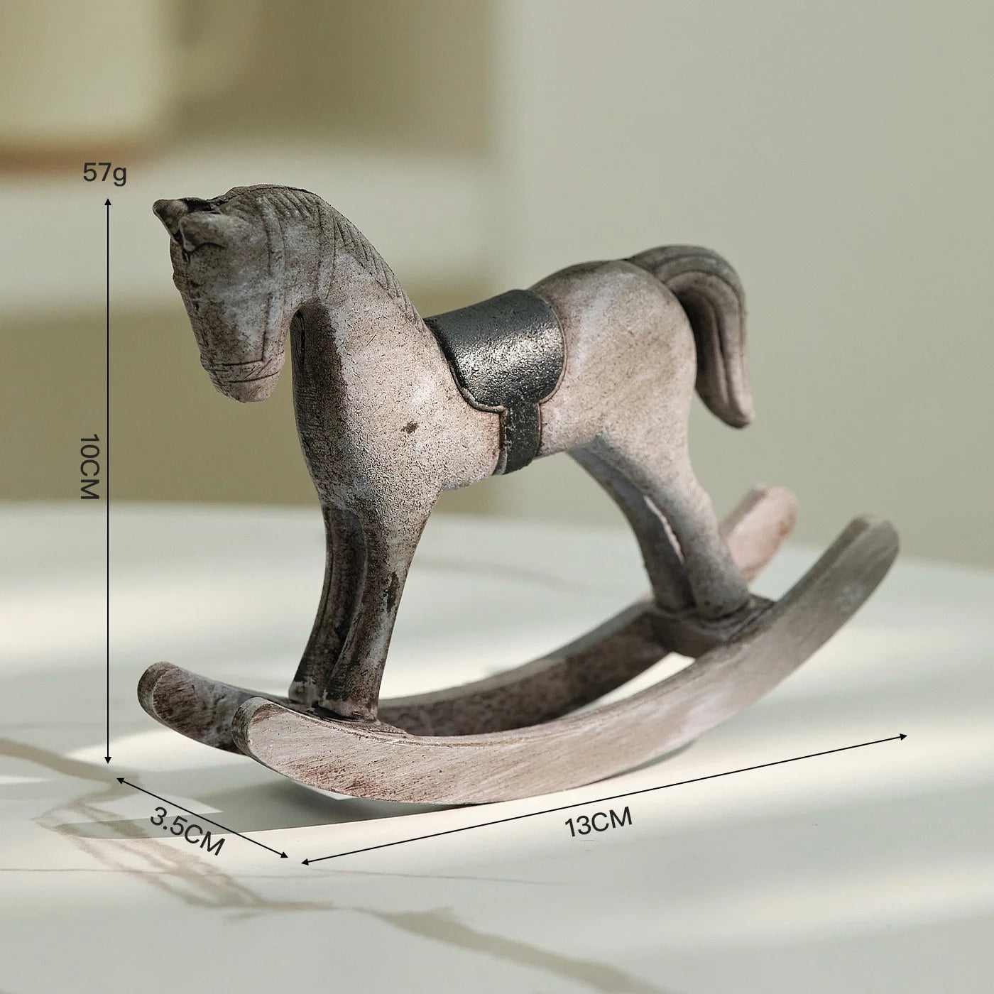 NOSTALGIC ROCKING HORSE FIGURINE
