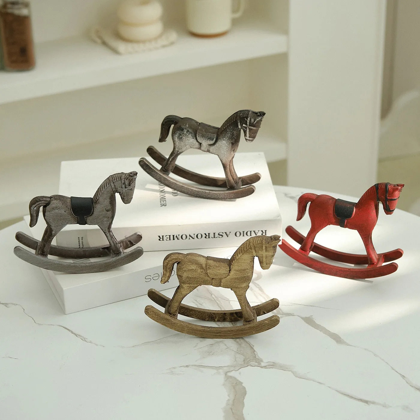 NOSTALGIC ROCKING HORSE FIGURINE
