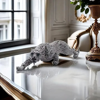 OBSIDIAN PANTHER SCULPTURE