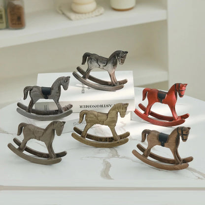 NOSTALGIC ROCKING HORSE FIGURINE